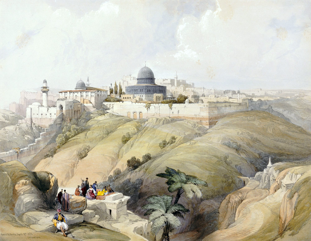 Blick auf Jerusalem. Frühes 19. Jahrhundert a David Roberts