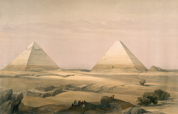 Giza , Pyramids a David Roberts