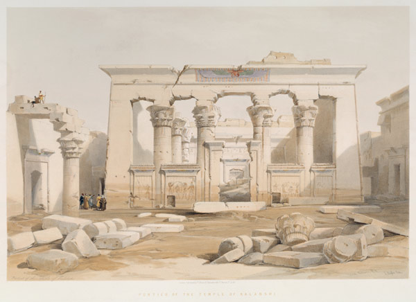 Aswan , Kalabsha Temple a David Roberts