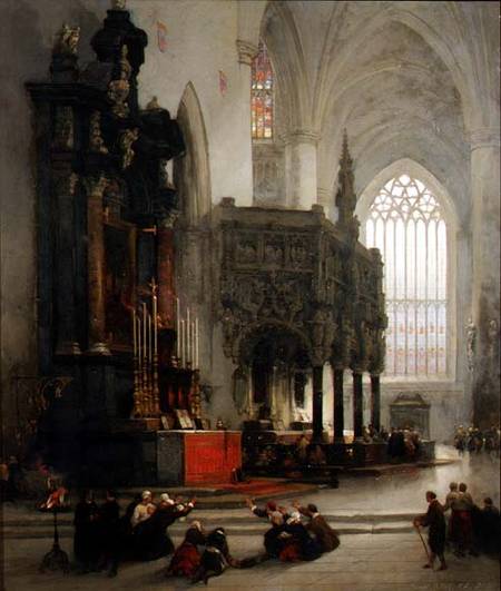 The Shrine of St. Gomar at Lierre, Belgium a David Roberts