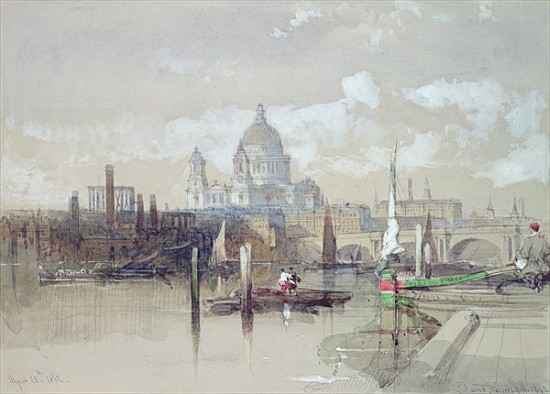 St. Pauls from the River a David Roberts