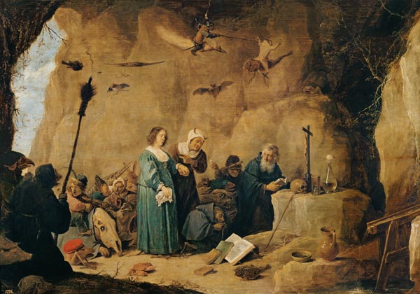 The temptation of the St. Antonius Abad. a David Teniers