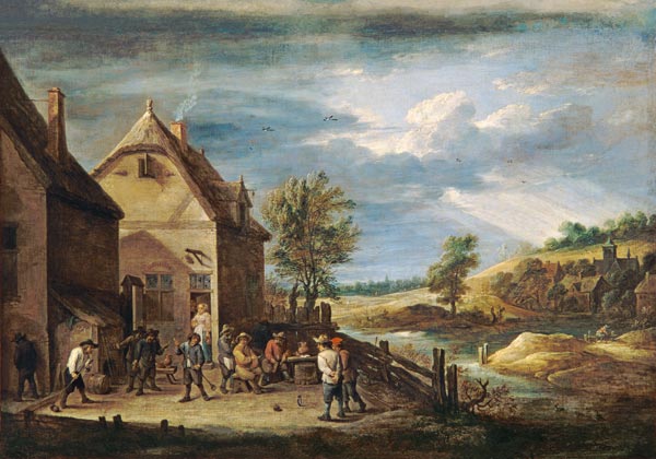 Peasants Playing Boules a David Teniers