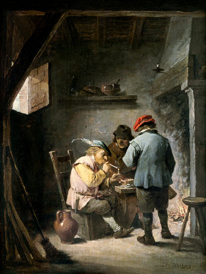 Peasants by an Inn Fire a David Teniers