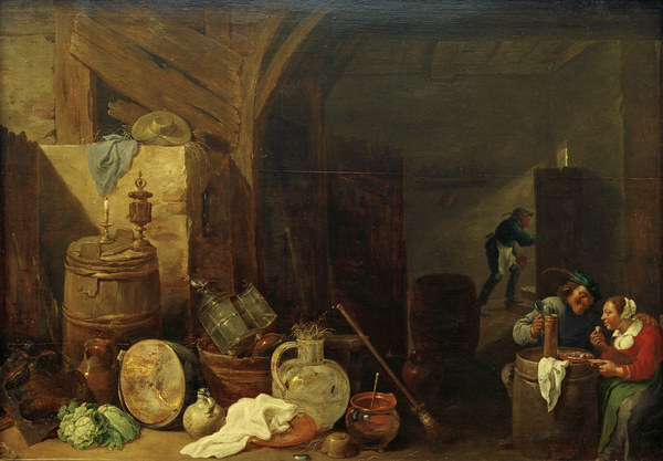D. Teniers d.J., Abendessen in der ... a David Teniers