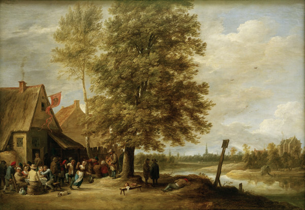 David Teniers d.J., Wirtshaus am Fluß a David Teniers