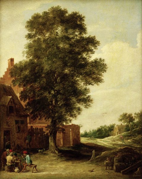 D.Teniers d.J., Wirtshaus unter Linde a David Teniers