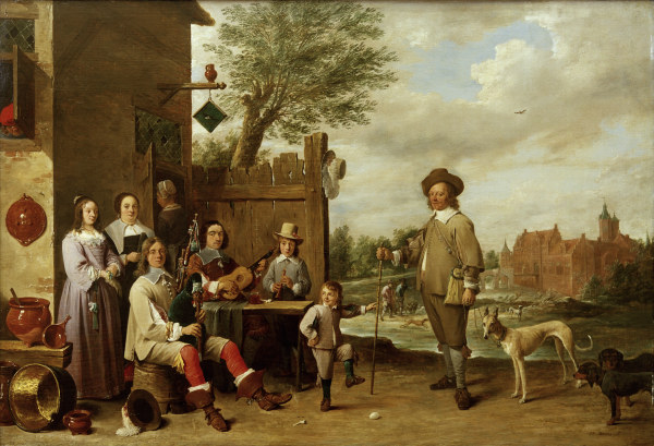 D.Teniers, Lanschaft mit Familie a David Teniers