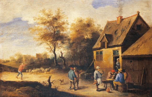 D.Teniers School / Village Inn / Paint. a David Teniers