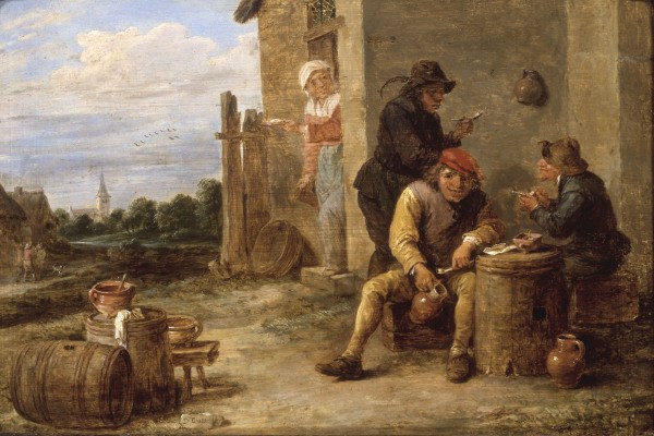 D.Teniers, Three Boors smoking. a David Teniers