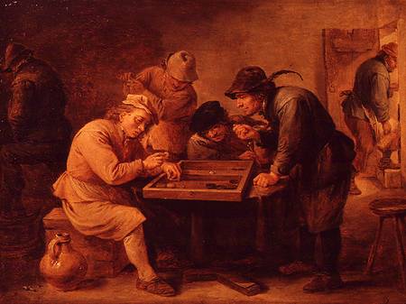 A Game of Tric-Trac a David Teniers