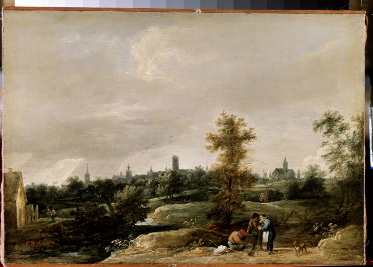 View near Brussels a David Teniers