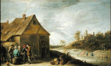 Inn by a River a David Teniers