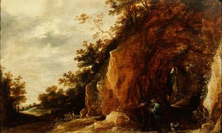 Landscape with Travellers (one of a pair) a David Teniers