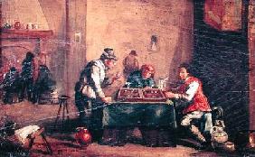Men Playing Backgammon in a Tavern