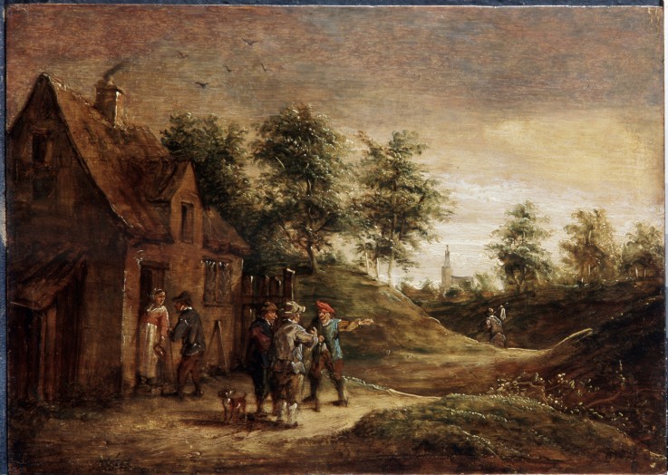Before a tavern a David Teniers