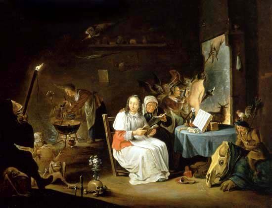 Witches Preparing for the Sabbat a David Teniers