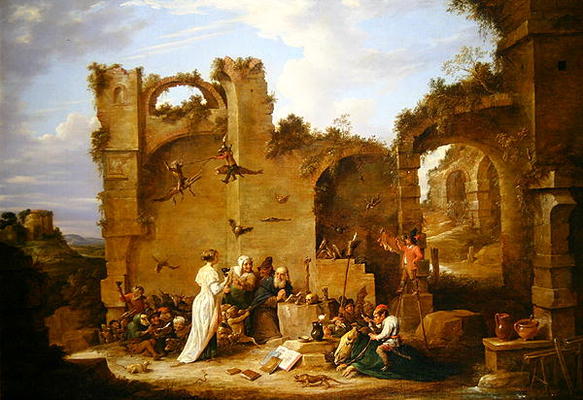 The Temptation of St. Anthony (oil on canvas) a David the Younger Teniers