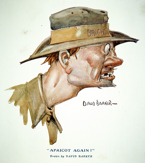 Apricot Again! - Gallipoli Campaign of 1915, cartoon published in The Anzac Book a David C. Barker