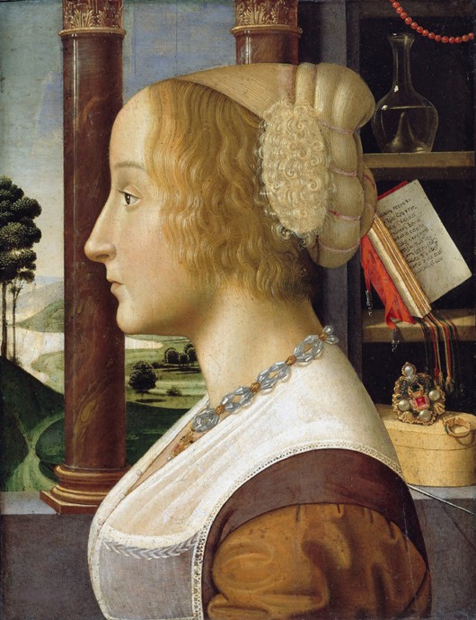 Profile Portrait of a Young Woman a Davide Ghirlandaio