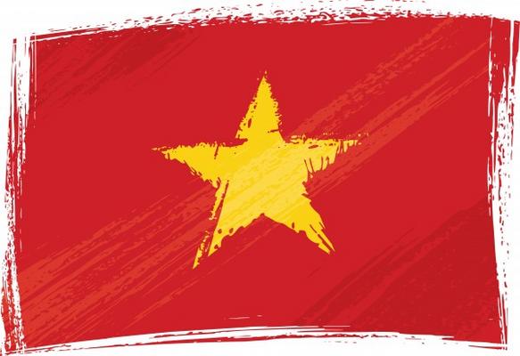 Grunge Vietnam flag a Dawid Krupa