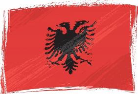 Grunge Albania flag