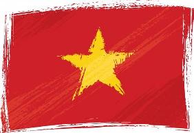 Grunge Vietnam flag