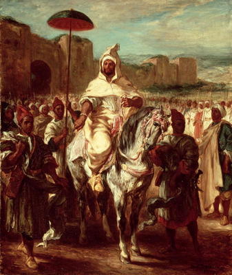 Abd Ar-Rahman (d.788) Sultan of Morocco (oil on canvas) a Delacroix