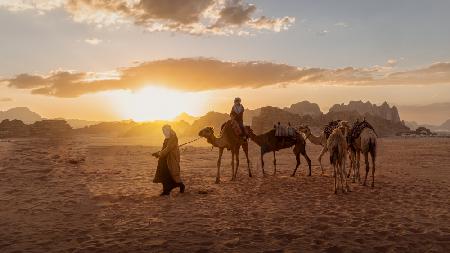 Last lights on desert