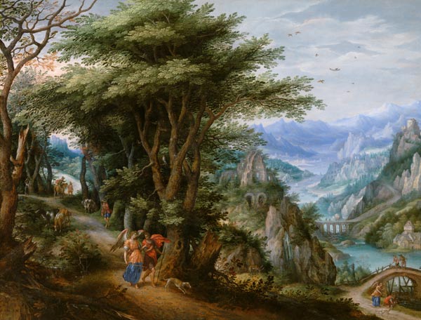 Landscape with Tobias and the Angel a Denys van Alsloot
