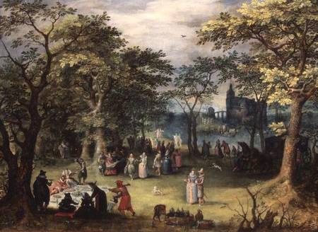 Landscape with `fete galante' a Denys van Alsloot