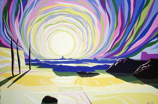 Whirling Sunrise, La Rocque, 2003 (gouache on paper)  a Derek  Crow