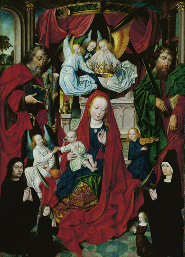 Maria mit Kind, Aposteln und Stifterfamilie a Derick Baegert