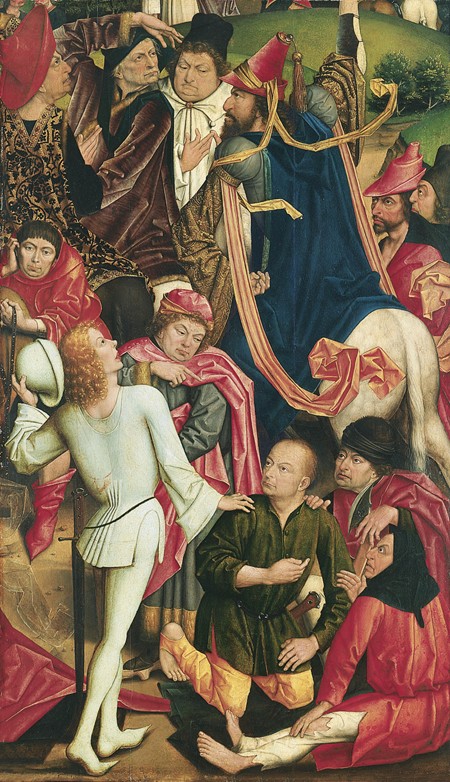Knights and Soldiers playing Dice for Christ's Robe a Derick Baegert