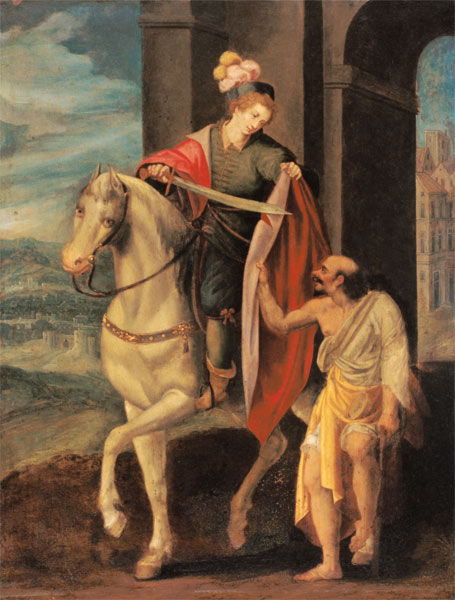 St. Martin shares his Coat with a Beggar a Deutscher Meister