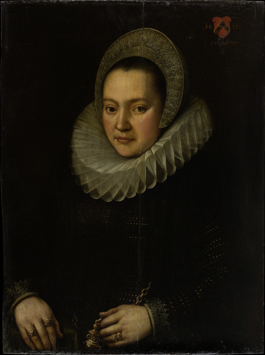 Portrait of a Woman aged 37 a Deutscher Meister von 1621