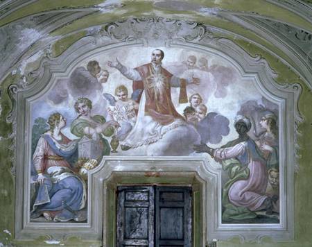 The Apotheosis of St. Ignatius of Loyola (c.1491-1556) from the Refectory a Diacinto Fabbroni