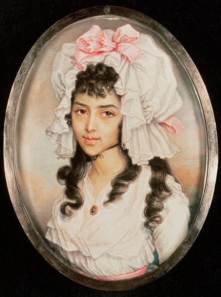 Miniature Portrait of a Girl a Diana