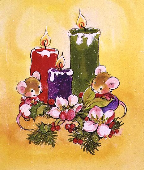 Mice with Candles  a Diane  Matthes