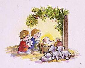 Children Around a Manger 