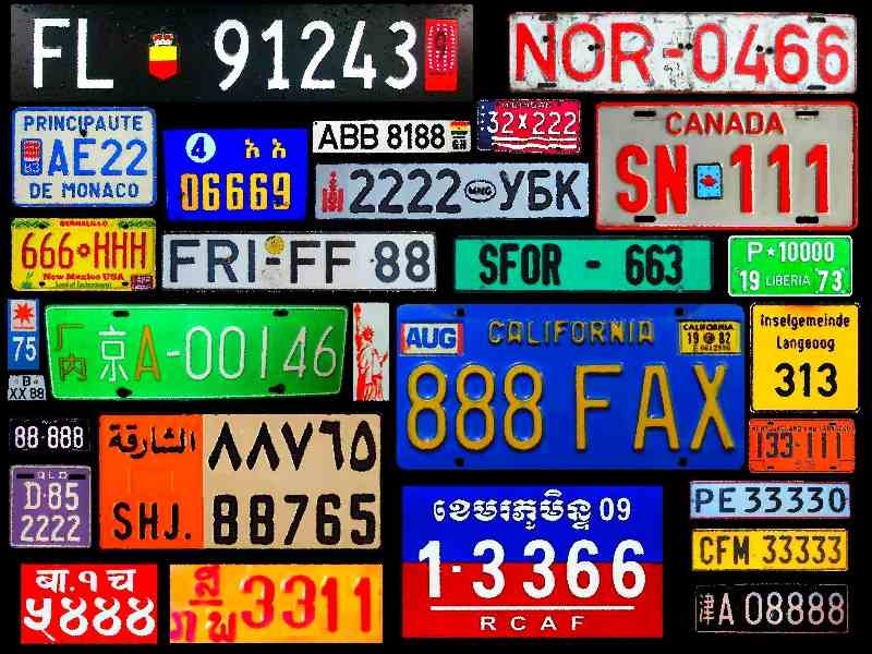 Autokennzeichen aus aller Welt a Christophe Didillon