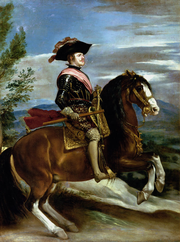 Equestrian Portrait of King Philip IV of Spain (1605-65) a Diego Rodriguez de Silva y Velázquez