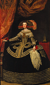 Queen Maria Anna of Austria. a Diego Rodriguez de Silva y Velázquez
