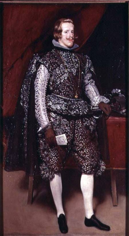 Philip IV of Spain in Brown and Silver a Diego Rodriguez de Silva y Velázquez