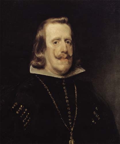 Philipp IV. of Spain a Diego Rodriguez de Silva y Velázquez