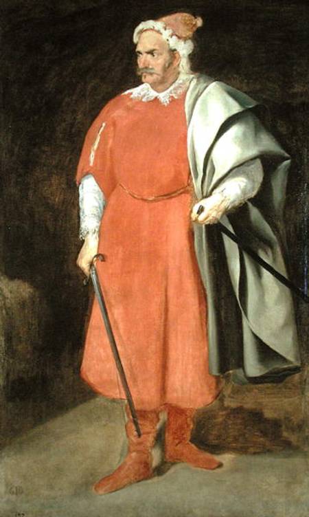 Portrait of the Buffoon 'Redbeard', Cristobal de Castaneda a Diego Rodriguez de Silva y Velázquez