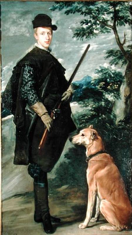 Portrait of Cardinal Infante Ferdinand (1609-41) of Austria with Gun and Dog a Diego Rodriguez de Silva y Velázquez