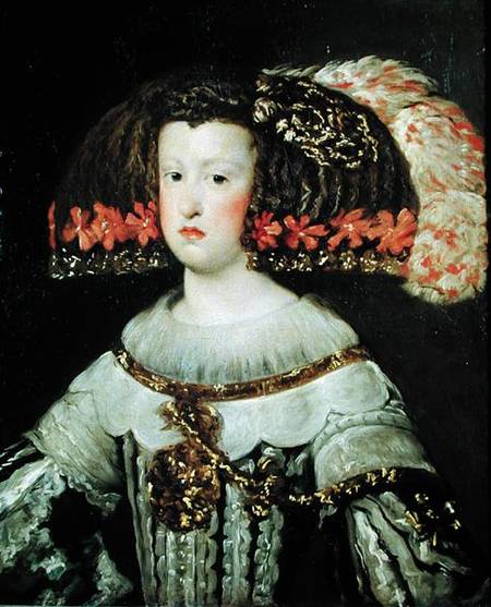 Portrait of Queen Maria Anna (1635-96) of Spain a Diego Rodriguez de Silva y Velázquez