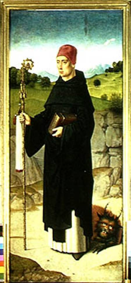 St. Bernard, left hand panel from the Triptych of St. Erasmus a Dieric Bouts d. Ä.