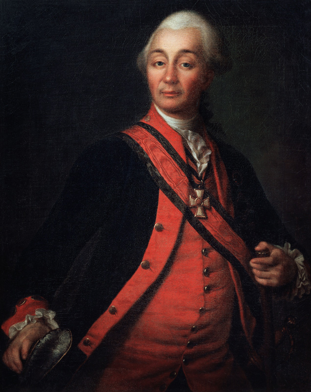 Portrait of Field Marshal Generalissimo Prince Alexander Suvorov (1729–1800) a Dimitrij Grigorjewitsch Lewizkij